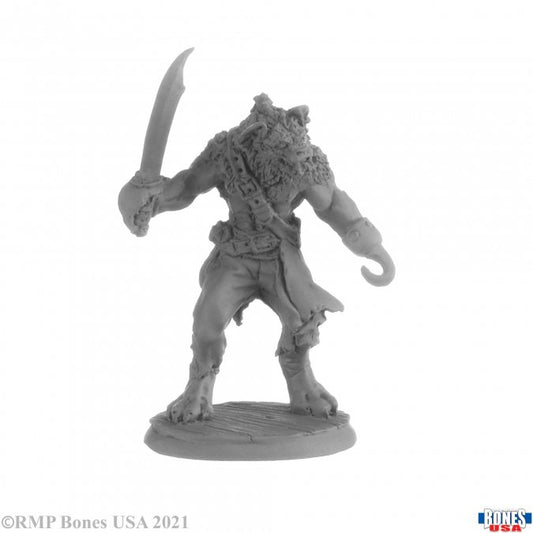 Hackle Blackhook, Gnoll Pirate - Plastic Miniature
