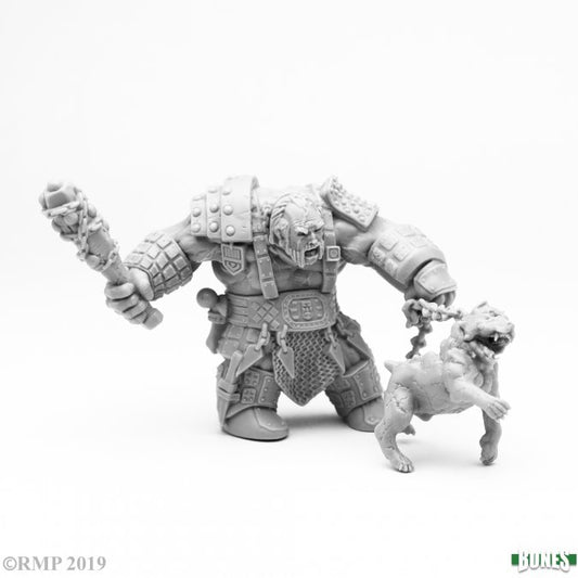 Fire Giant Huntsman With Hound - Plastic Miniature