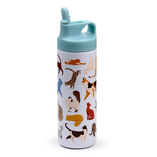 Feline Fine Cats Hot & Cold Flip Top Drinks Bottle 500ml