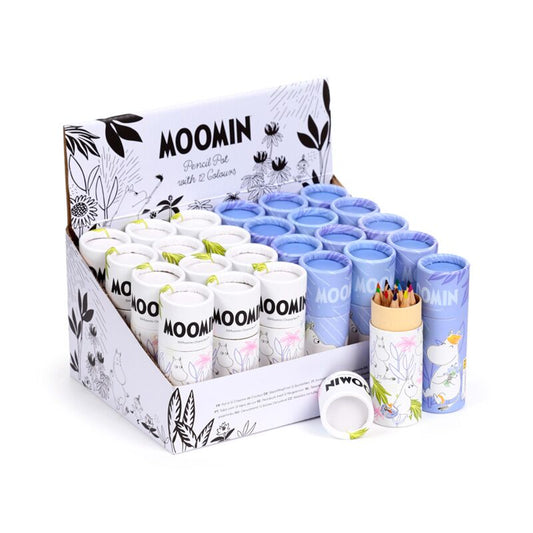 Moomin Pencil Pot with 12 Colouring Pencils