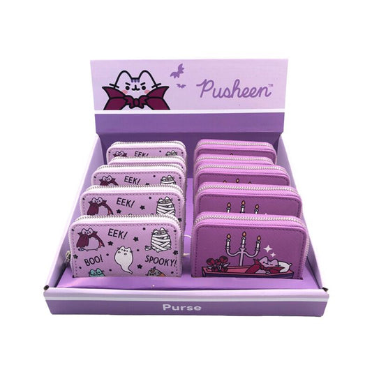 Pusheen the Cat Halloween Zip Around Small Wallet Purse