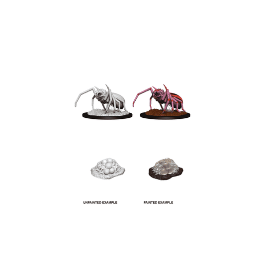 Giant Spider & Egg Clutch - Plastic Miniature
