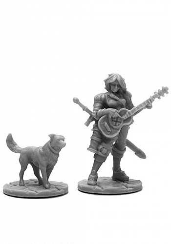 Isobael The Bard And Rufus - Plastic Miniature
