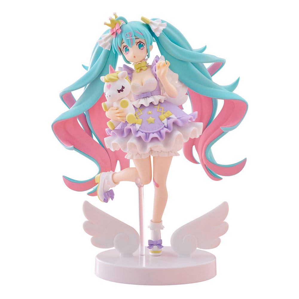 Hatsune Miku Tenitol PVC Statue Yumekawa Princess Lavender Ver. 21 cm