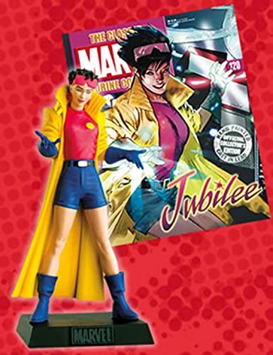 A lead figurine of Jubilee from the X-Men. Her hands are held out in a friendly pose.