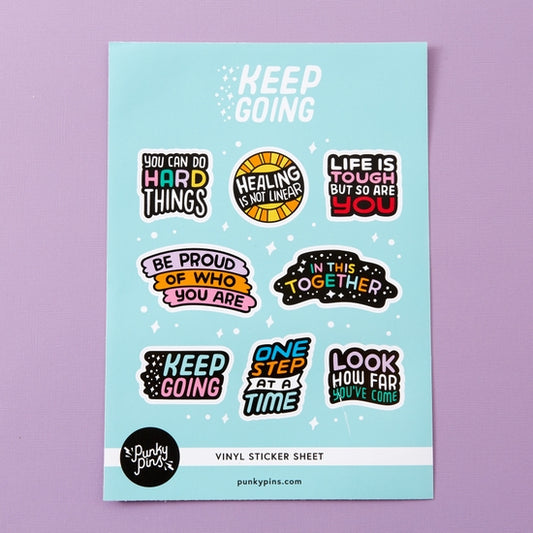 Keep Going A5 Vinyl Sticker Sheet
