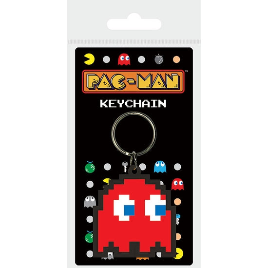 Pac-Man Blinky Rubber Keychain
