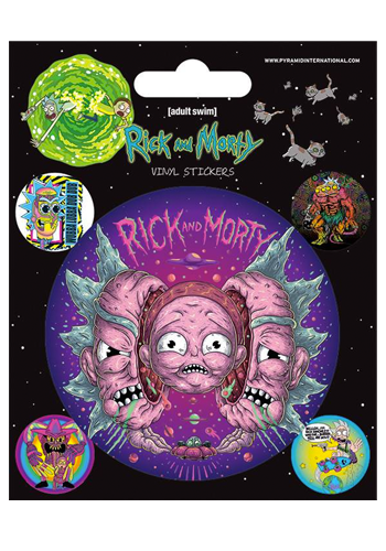 Rick And Morty Psychedelic Vinyl Sticker Set