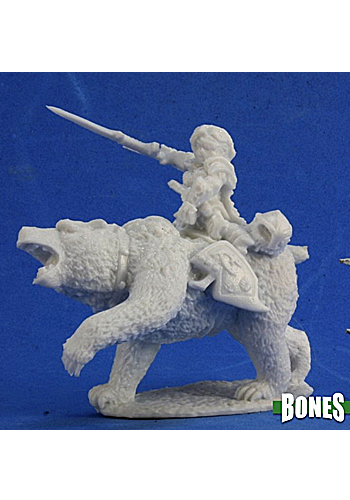 Ursula, Dwarven Bear Rider - Plastic Miniature