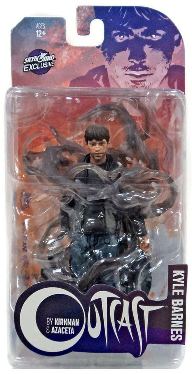 An action figure of the character Kyle Barnes from the comic Outcast.