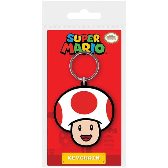 Super Mario Toad Rubber Keychain